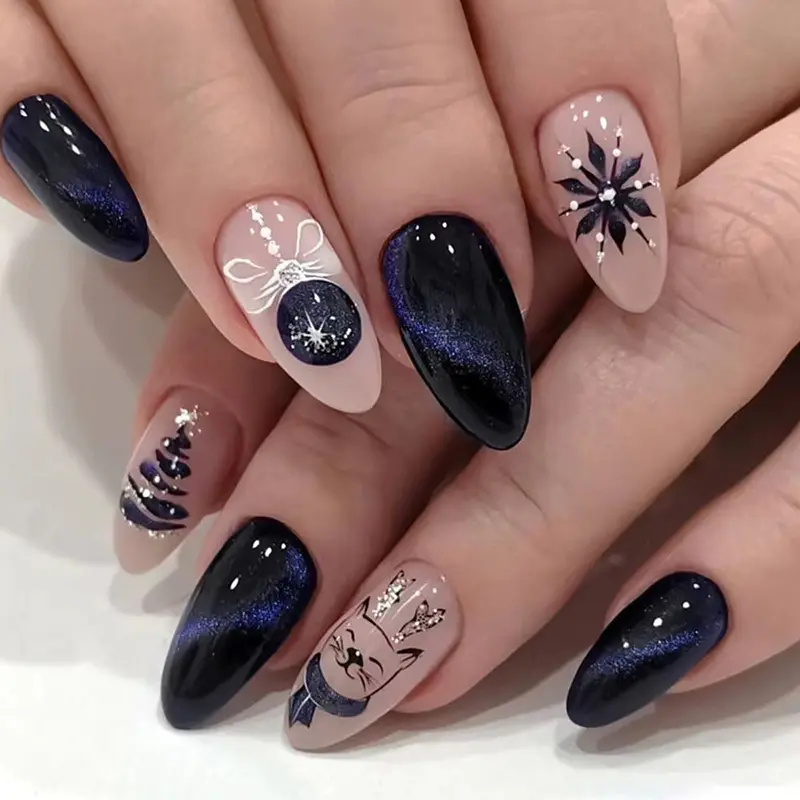 European And American Simple Blue Black Night