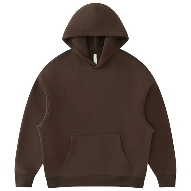Loose fitting Large Size Plus Velvet Thickened Hooded Sweatshirt Chocolate M - Shop at LoveMi