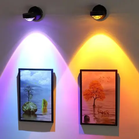 Rechargeable Sunset Red Wall Lamp Bedroom Bedside Installation-free
