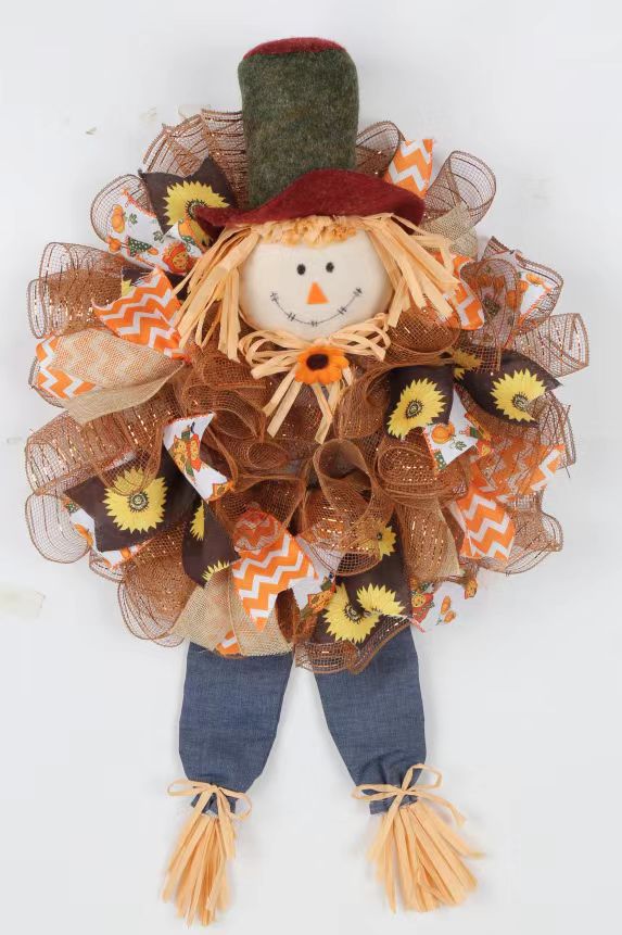 Title 4, Thanksgiving Garland Simulation Scarecrow Wall ...