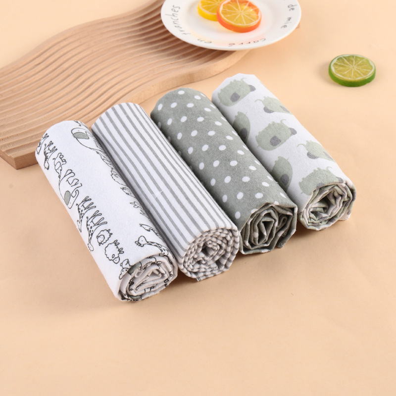 Baby Flannel Swaddle Blanket With Print