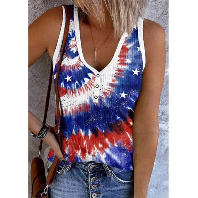 Printed Button V neck Sleeveless Slim Casual Vest Picture 10 - Shop at LoveMi