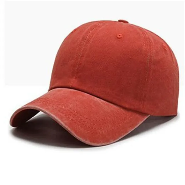 Washed Solid Color Light Board Baseball Cap For Women Orange - Shop at LoveMi