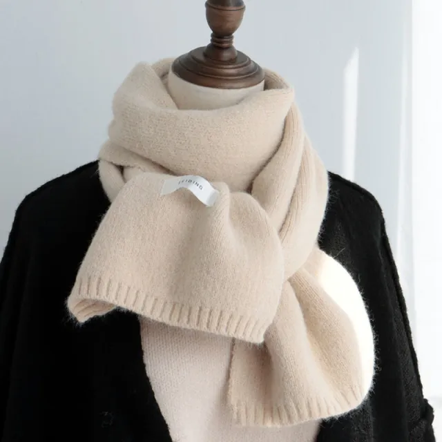 Solid Color Scarf Women's Autumn And Winter Warm Beige - Shop at LoveMi