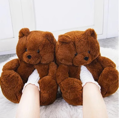 Dark Brown Teddy Bear Shoes