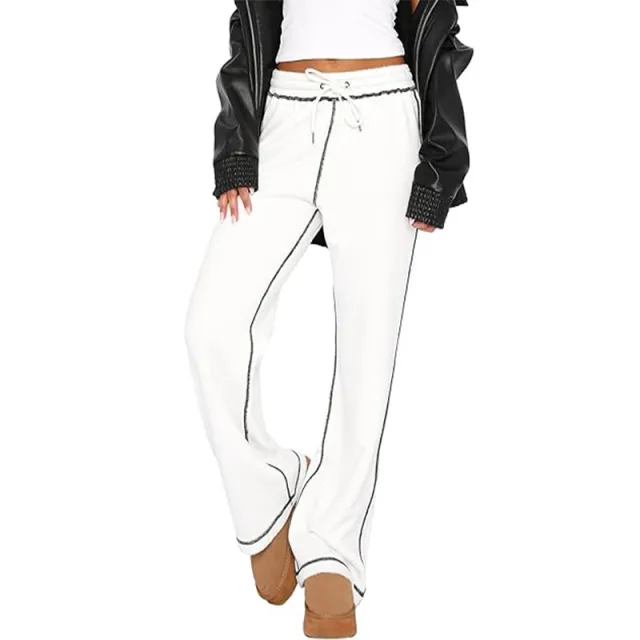 Women's Dressing Gown Jogging Casual Sweatpants White - Shop at LoveMi