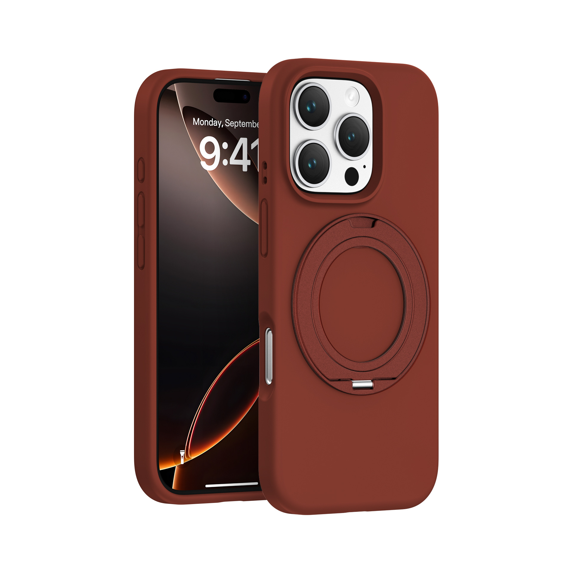 Liquid Silicone Magnetic Rotating Stand Phone Case