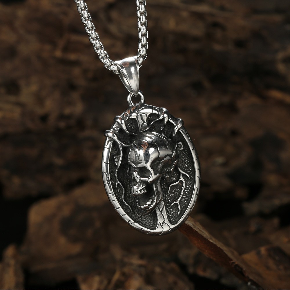 European And American Punk Skull Halloween Necklace