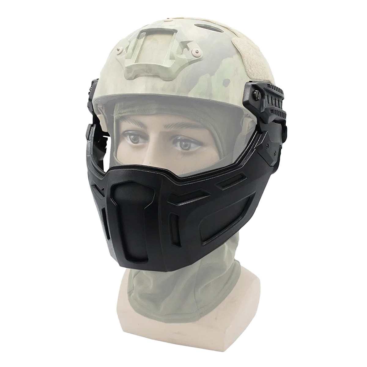 Tactical Helmet Half Face Mask Outdoor Tactics Folding 6