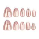 Solid Color Short Almond-shaped Nail Tips 30 Pieces High-end view 5