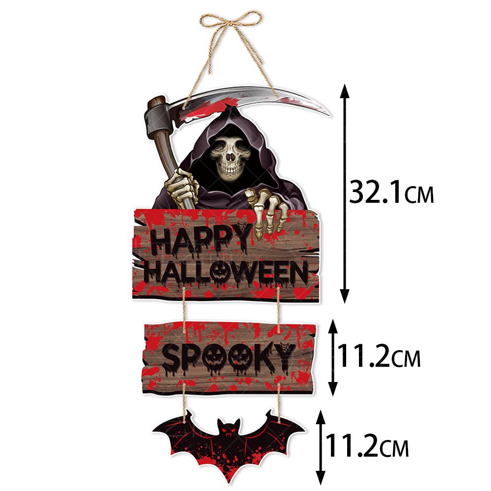 Halloween party decoration pumpkin bat door hanging (boo