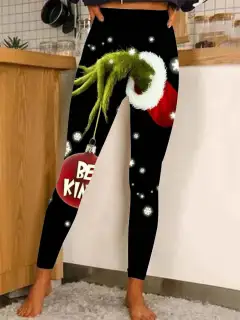 Women's Casual Tight High Waist Stretch 3D Digital Printing Leggings - Kt10561A01 - View 1