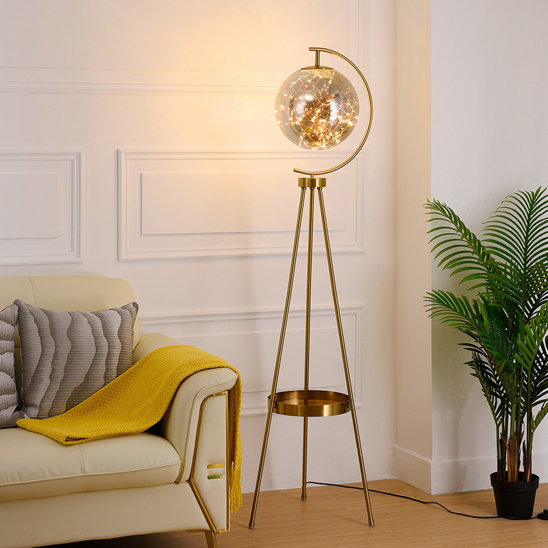 Creative Personalized Glass Globe Floor Lamp For The Living Room And Bedroom Bedside 3