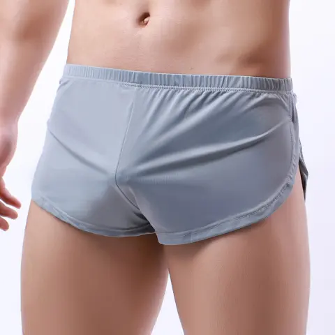 Men's Underwear Silky Round Edge Sports Home Shorts