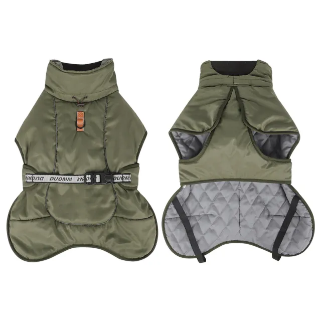 Dog Clothes Autumn Large Dog Cloak Thickened Warm Pet Clothes Army Green - Shop at LoveMi
