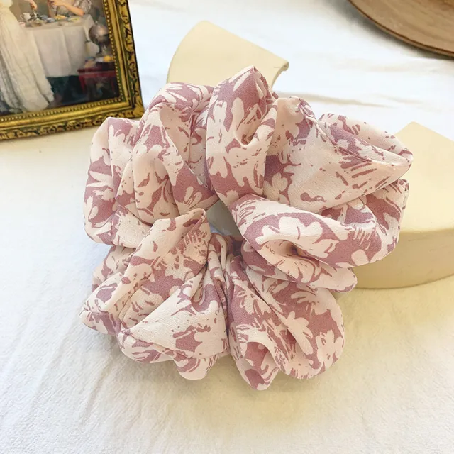 Women's Retro Minority Floral Hair Rope Flower Purple - Shop at LoveMi