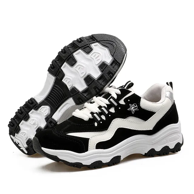 Spring New Low top Platform Casual Sneaker Women Black - Shop at LoveMi