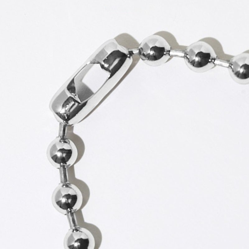 Metal Ball Bead Necklace Simple Trendy Advanced Design Basic Style