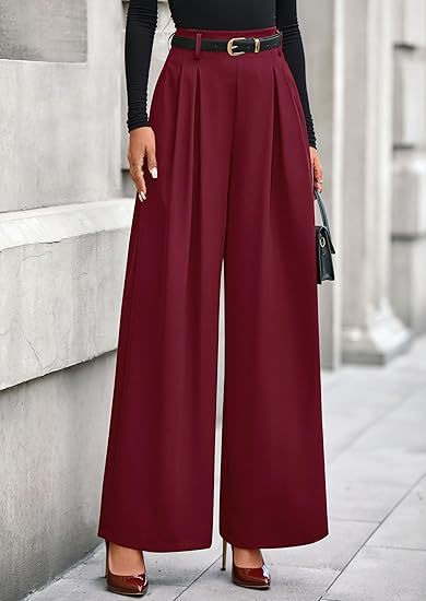 Women's slimming drape pants – size and fit reference on model