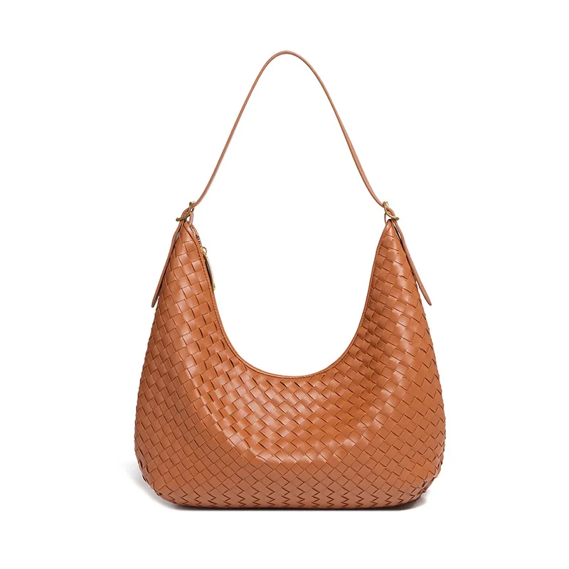 Fashionable Large Capacity French Tote Bag - Brown