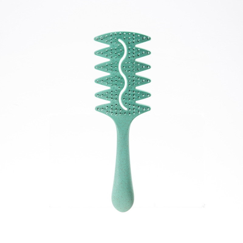 Lengthened Bounce Comb Hollow Curly Roll Green - Shop at LoveMi