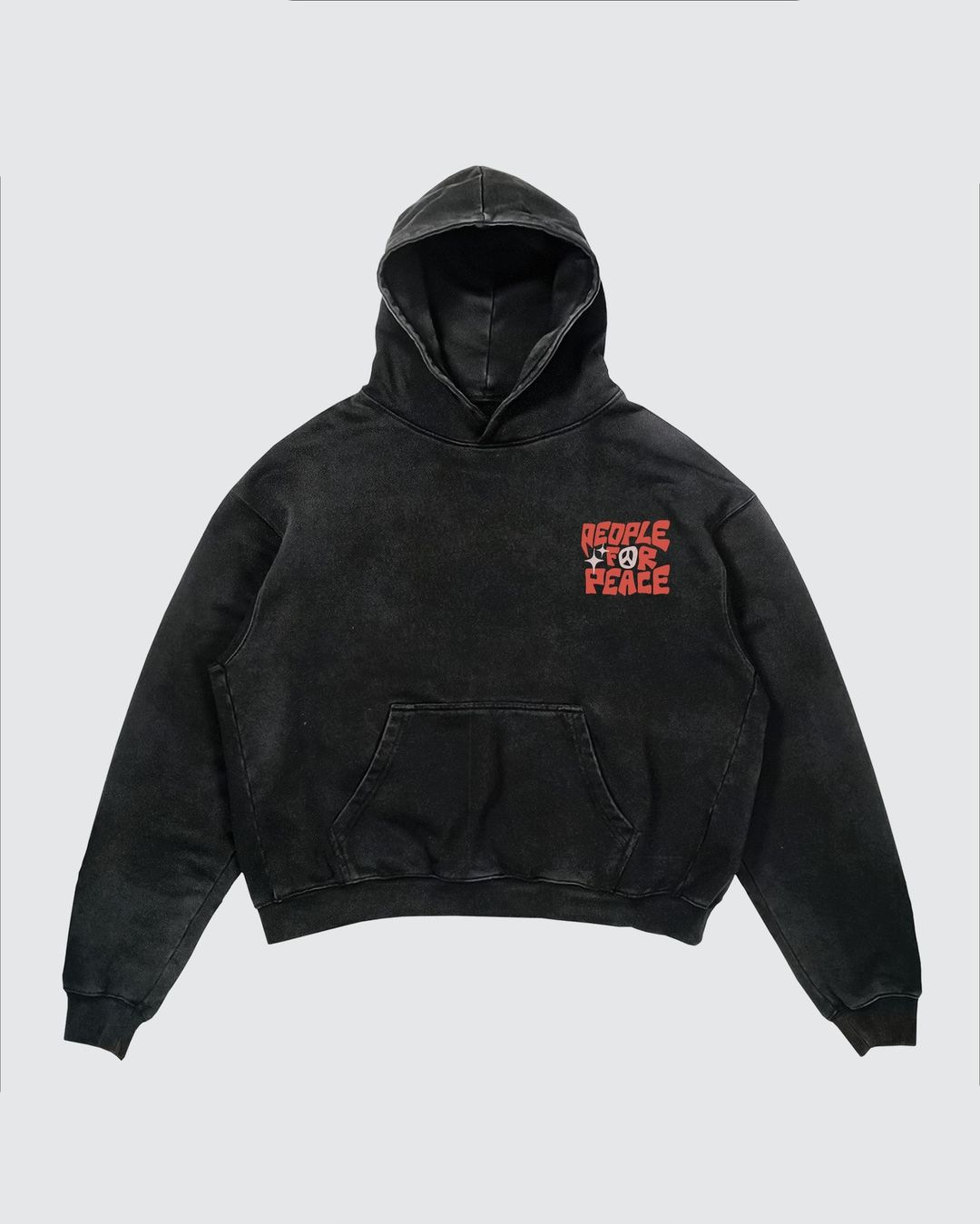 Gothic Printed Washed Hooded Sweater