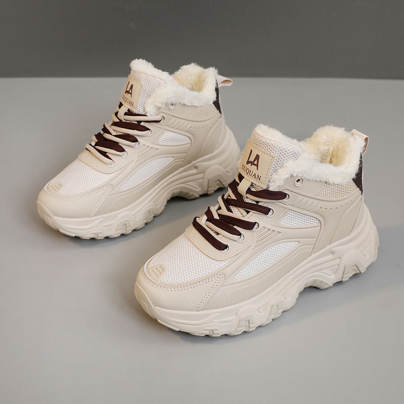 Velvet-lined Solid-color Snow Boots For Fall And Winter Casual thumbnail 2