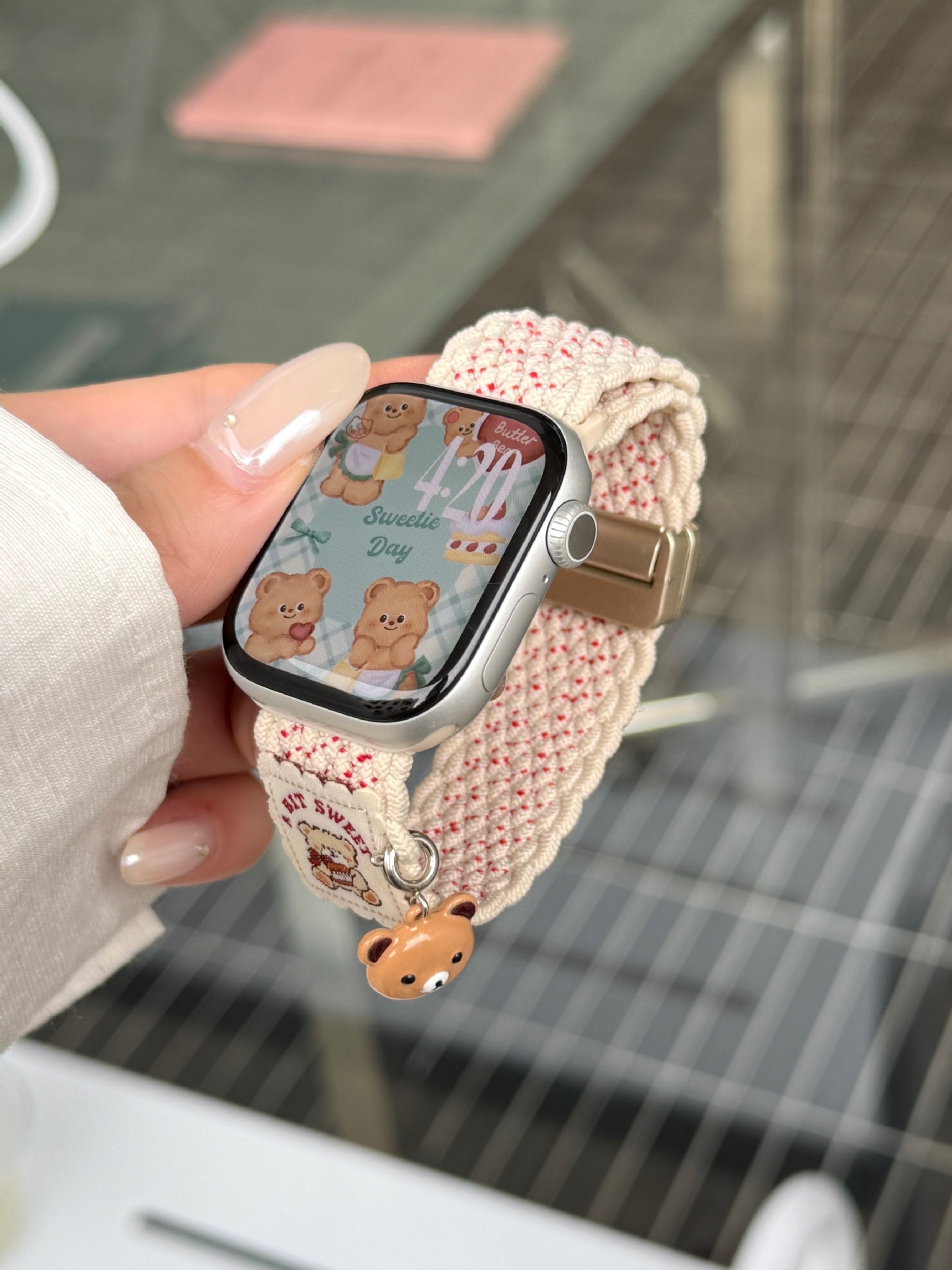 Fashionable Little Bear Charm Magnetic Watch Strap 2