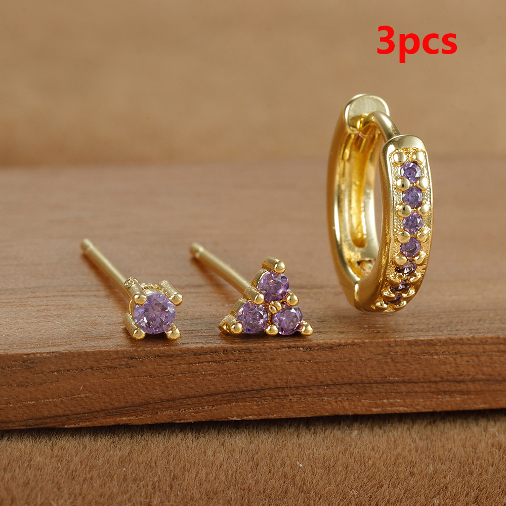 Trendy Earrings Trinity Combination Suit
