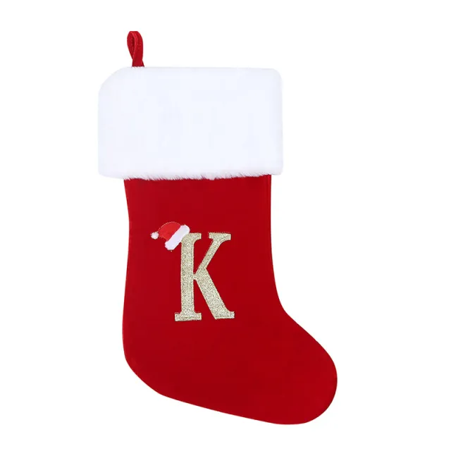 Christmas Letter Christmas Stockings Decorative Pendant Middle Letter K - Shop at LoveMi