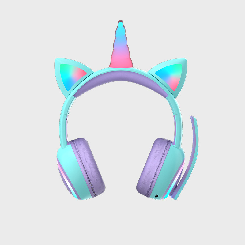 Glowing Bluetooth Headset Cat Ear Children's Headphones Crown Headset - Image 18