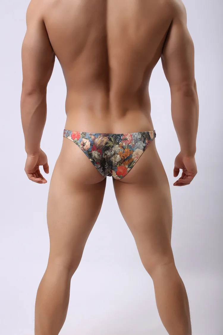 Title 5, Breathable Milk Silk Retro Print Briefs for Wom...