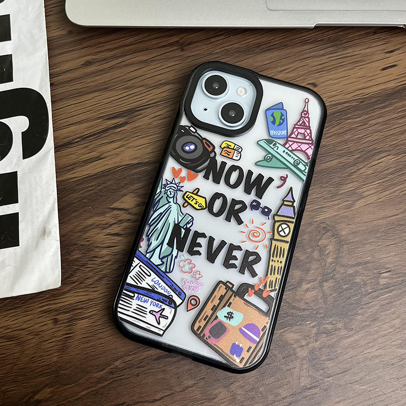 Free Travel Phone Case Fashion Acrylic Hard Case