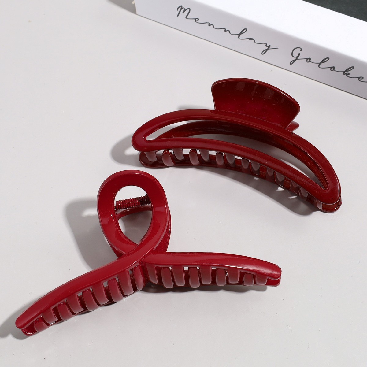 New Year Thickened Ankla Red Textured Stylish Premium Hair Clip