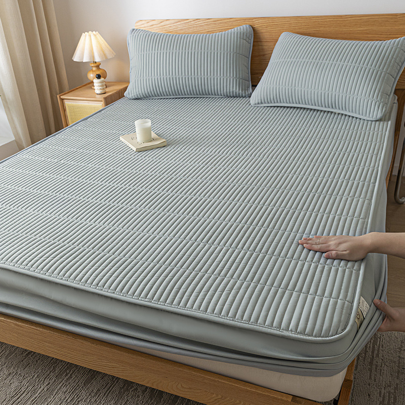 Quilted Waterproof Fitted Sheet For Single Beds Home Use Double Mattress Cover
