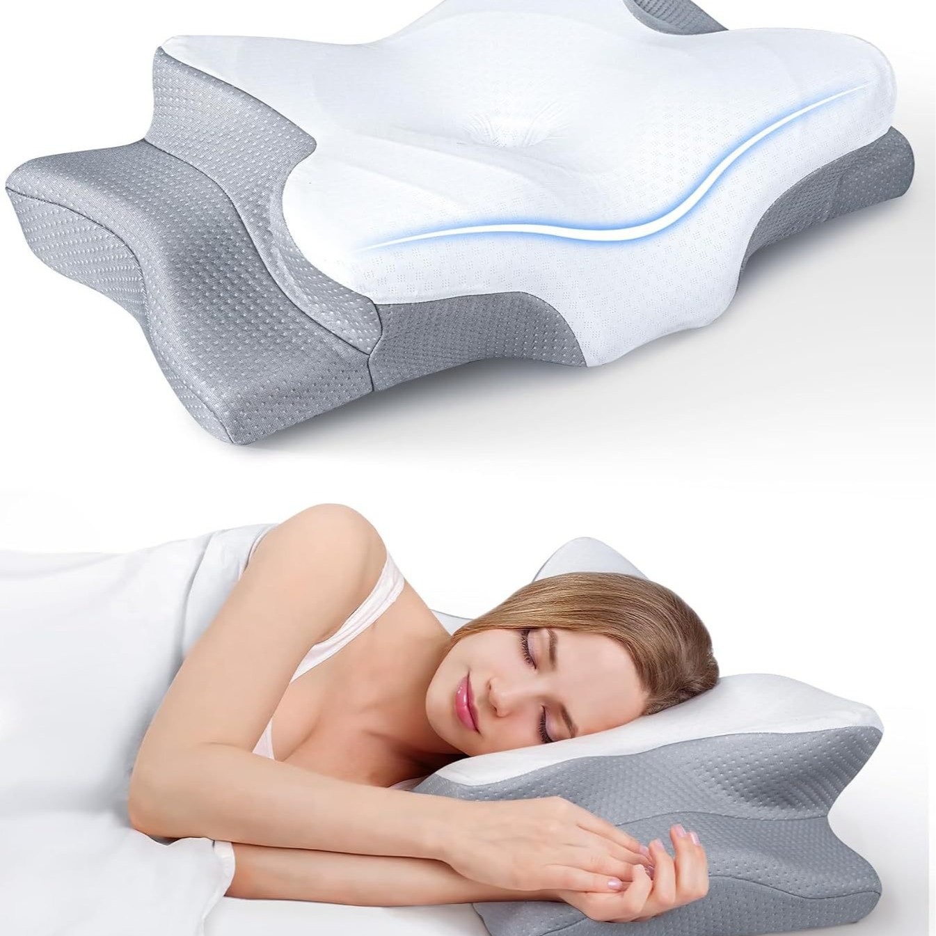 Butterfly-shaped Neck-support Memory Foam Pillow