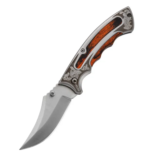 Laser Pattern Color Wood Handle High Hardness Folding Knife Laser - Shop at LoveMi