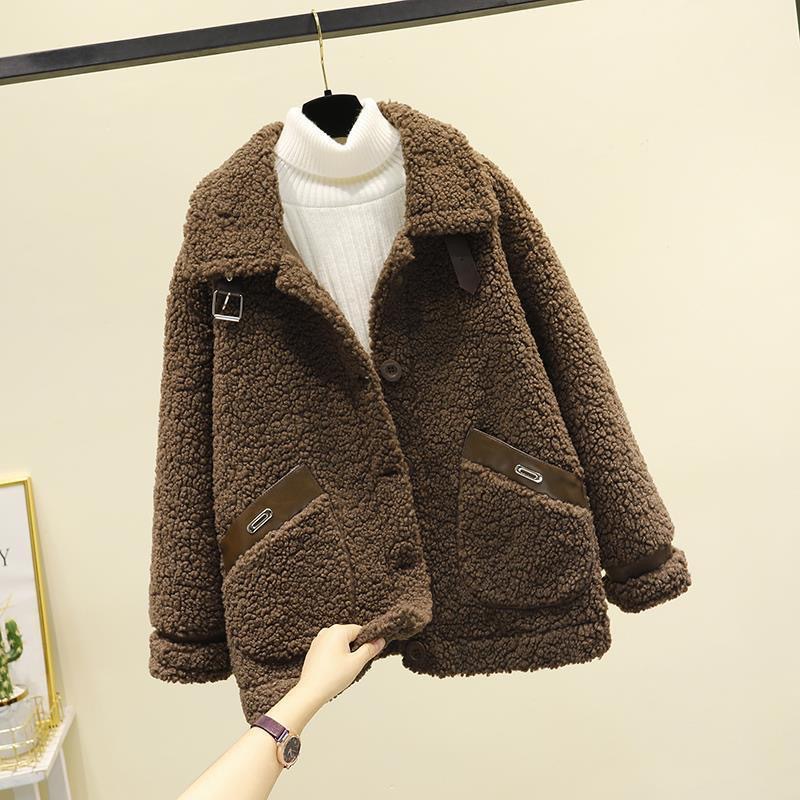 Fleece-lined Extra-thick Loose-fitting Warm Coat For Petite Individuals - Image 3
