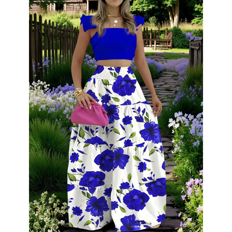 Chic Sexy Solid-color Mid-rise Slip Dress With A Flared Skirttwo-piece Set