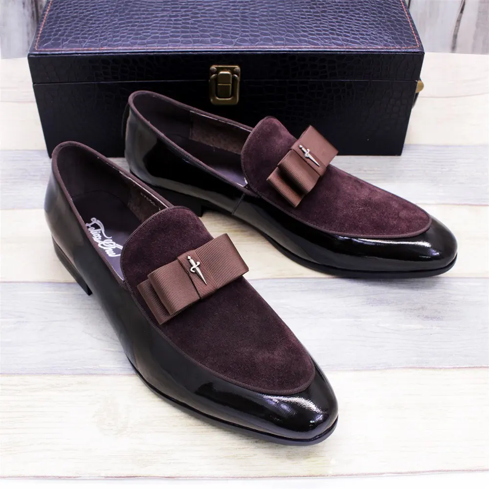 Matte Leather Patent Men's Shoes