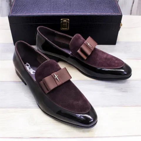 Matte Leather Patent Men's Shoes