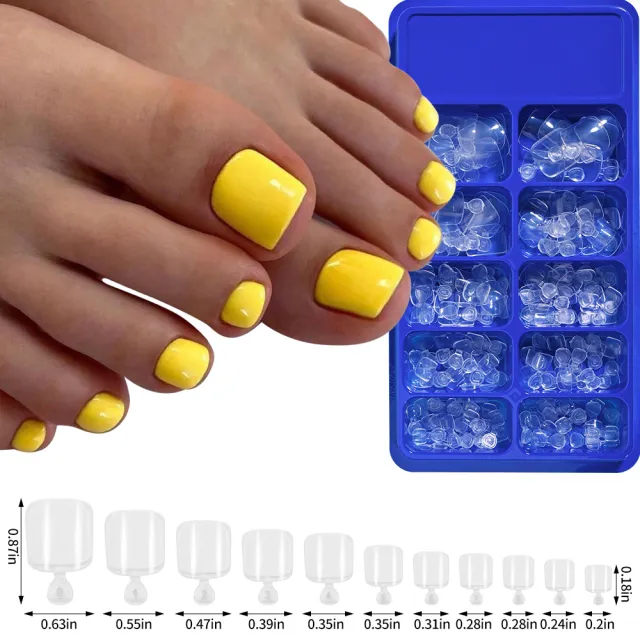 Simple Solid Color Women's Boxed Toe Nail Tips Td1715 Color - Shop at LoveMi