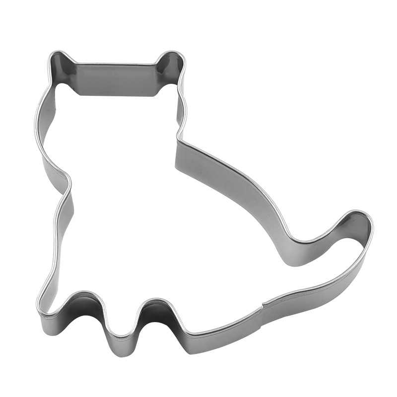 Stainless Steel Cat Cookies Mousse Circle Mold
