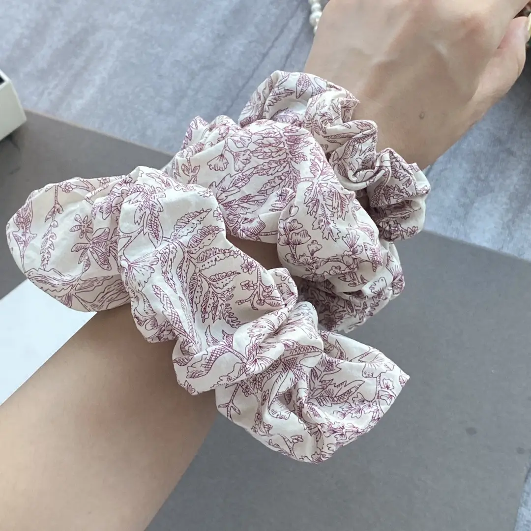 Sketch Watercolor Large Intestine Ring Cotton Print