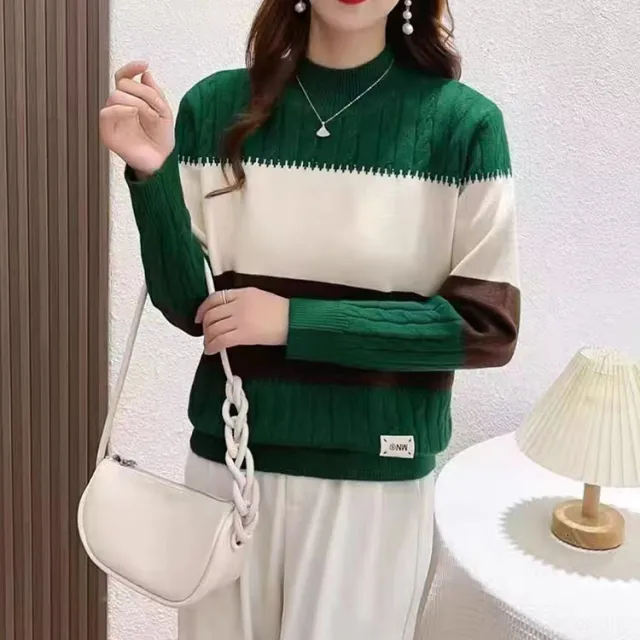 Women's Pullover Fall Winter Loose Western Style Green - Shop at LoveMi