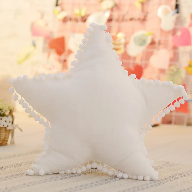 Moon Cloud Five pointed Star Pillow INS Nordic Style White Star - Shop at LoveMi