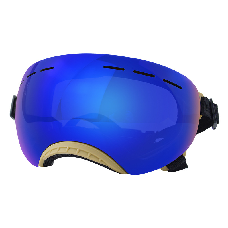 Khaki Frame Blue Lens