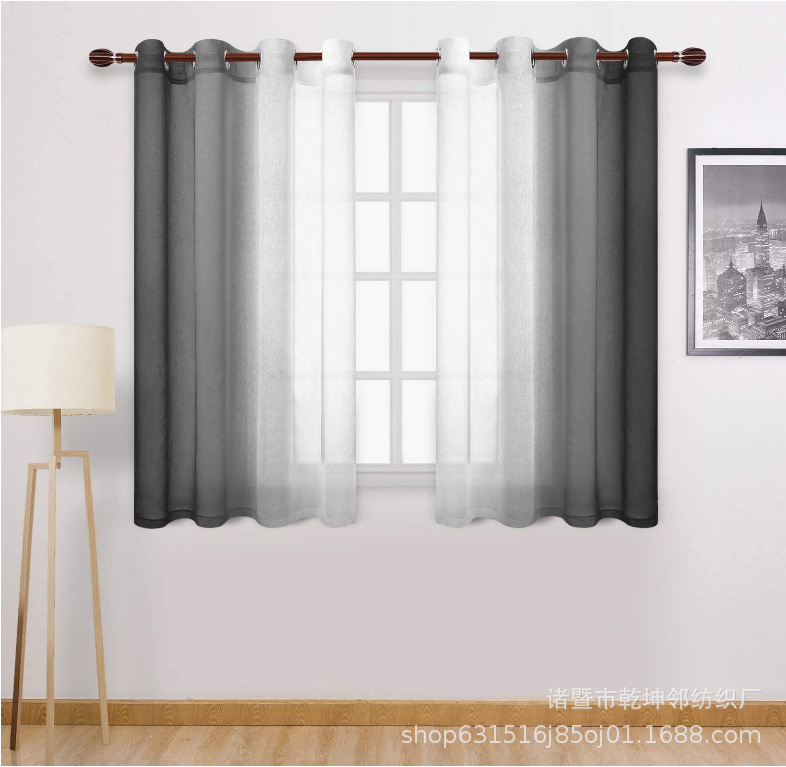 Gradient Sheer Curtain For Balconies Ready Made Blackout Curtains And Sheer Curtains