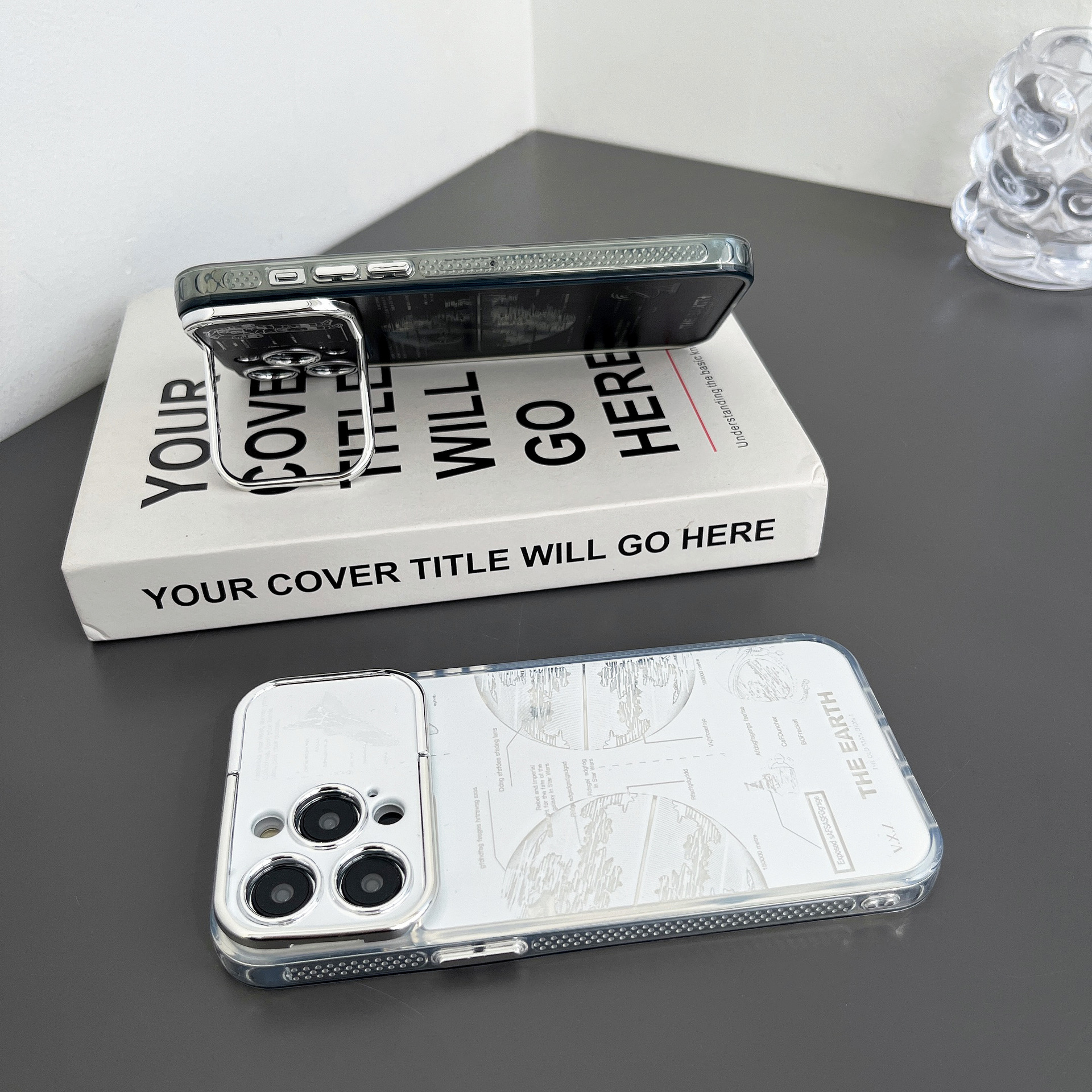 Pleated Bracket Phone Case Metal Planet - Image 14