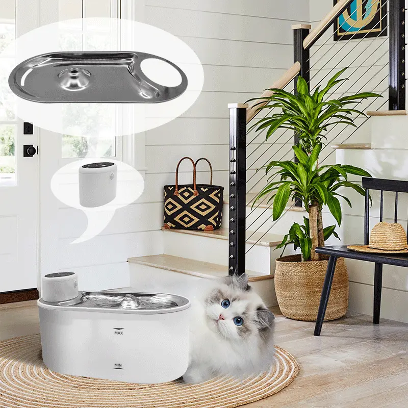 Stainless Steel Plate Pet Timing Flow Induction Function Water